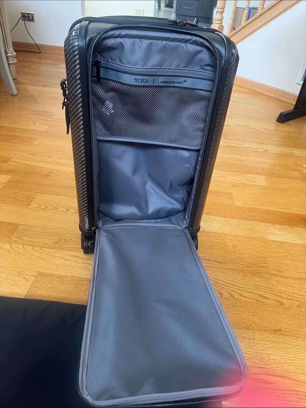 Tumi Black Carbon-Texture Carry-On Spinner - Picture 8 of 9